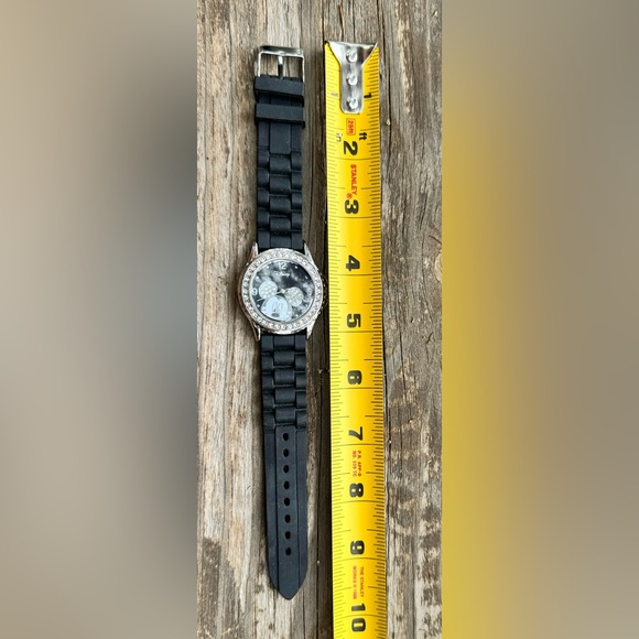 Disney Mickey Mouse Classic Black Silicone Watch with Crystals - Picture 4 of 11